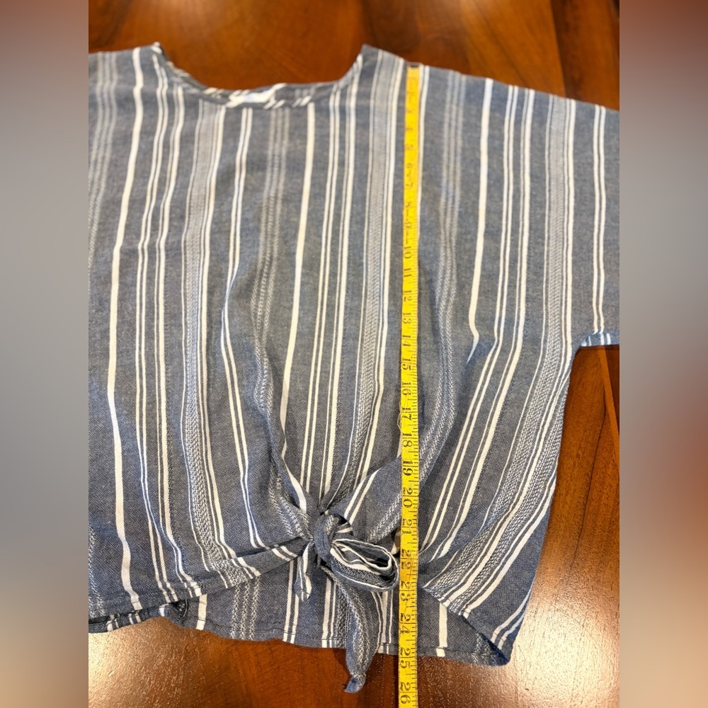 Time and Tru Navy Striped Women's Blouse, size XXL - Picture 5 of 5